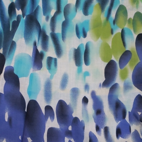 Cato multi-colored graphic print a-line skirt with turquoise lining - Picture 3 of 5